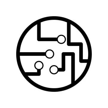 Circuit icon template Stock Illustration