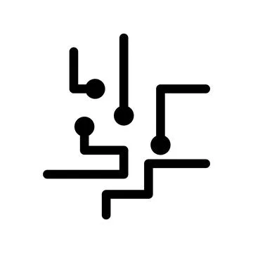 Circuit icon template Stock Illustration