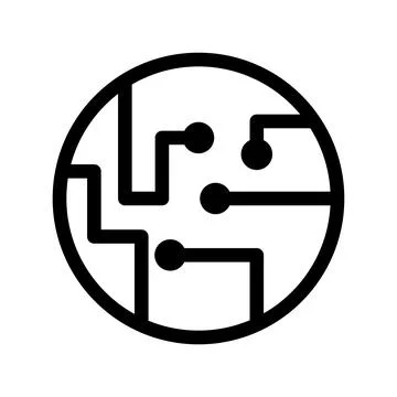 Circuit icon template Stock Illustration