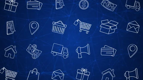 CIRCUIT ICONS PATTERN Stock Footage 231472071