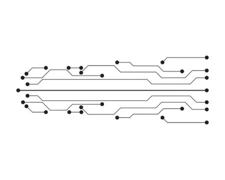 Circuit illustration vector template line 스톡 일러스트
