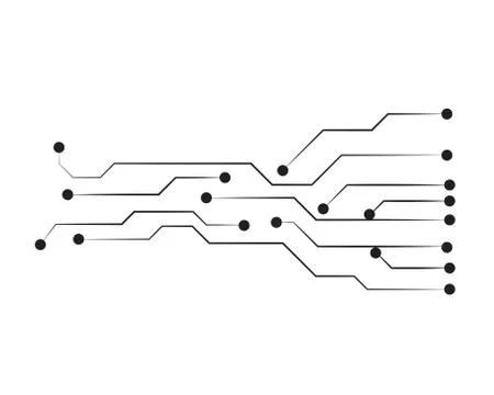 Circuit illustration vector template line 스톡 일러스트