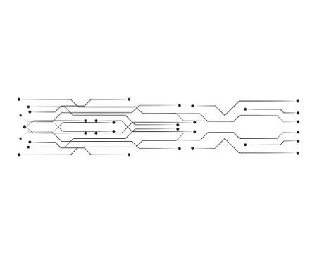 Circuit illustration vector template line 스톡 일러스트