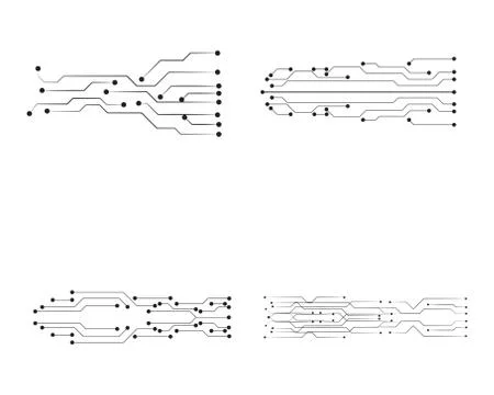 Circuit illustration vector template line 스톡 일러스트