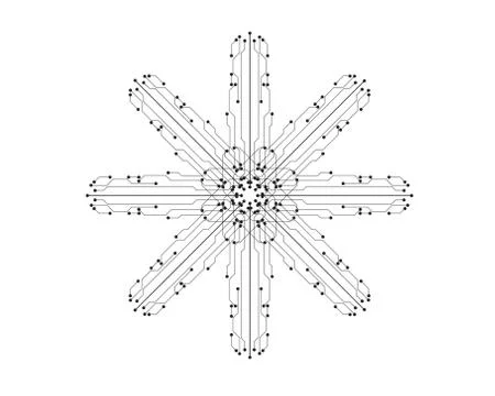 Circuit illustration vector template line 스톡 일러스트