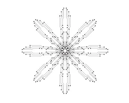 Circuit illustration vector template line 스톡 일러스트