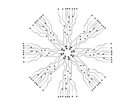 Circuit illustration vector template line 스톡 일러스트
