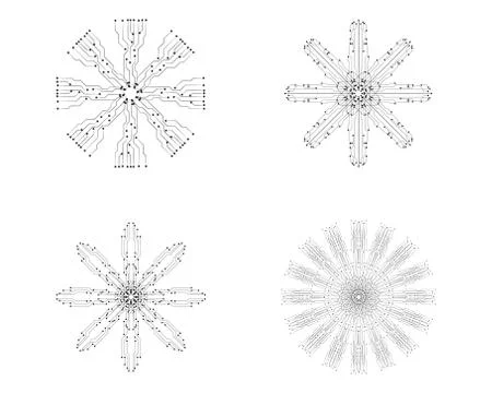 Circuit illustration vector template line 스톡 일러스트