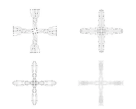 Circuit illustration vector template line 스톡 일러스트