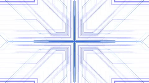 Circuit Kaleidoscope Line Space Abstract background a2 Blue4 Stock Footage 147119149