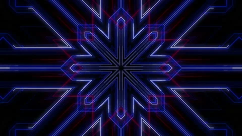 Circuit Kaleidoscope Line Space Abstract background a Blue Red5 Stock Footage 147119216