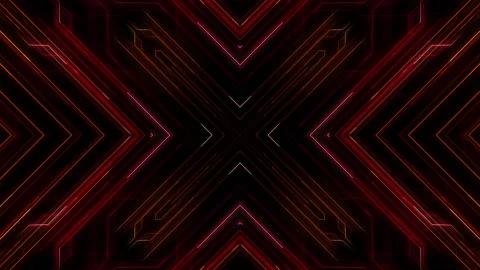 Circuit Kaleidoscope Line Space Abstract background a Red6 Stock Footage 147129496