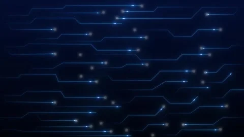 Circuit lines animation with glowing nodes. Blue circuit lines technology d.. Stock Footage 337135329