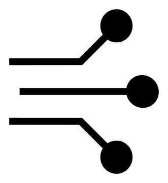 Circuit Links Vector Icon Flat Illustration Stock Illustration