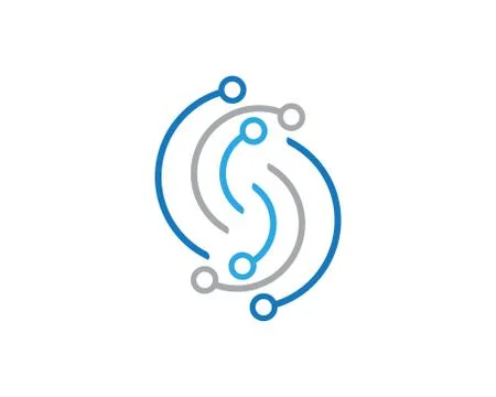 Circuit Logo Template vector Stock Illustration