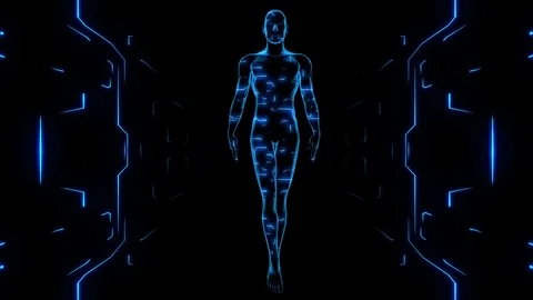 Circuit Man Looping Animation Stock Footage 73608605