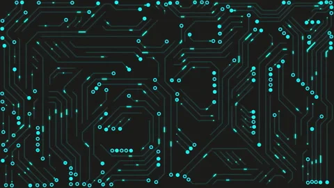 Circuit module hardware motherboard graphic art banner Stock Footage 343725468