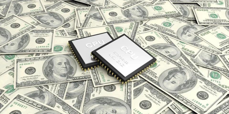 Circuit Money dollar 100 stack all background Illustrazione stock