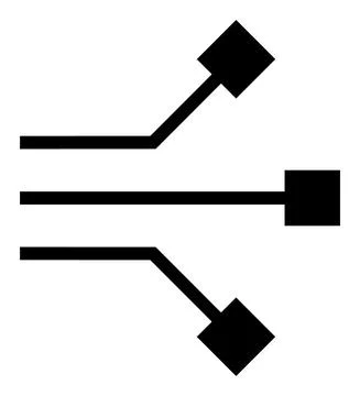 Circuit Nodes Vector Icon Flat Illustration Illustrazione stock