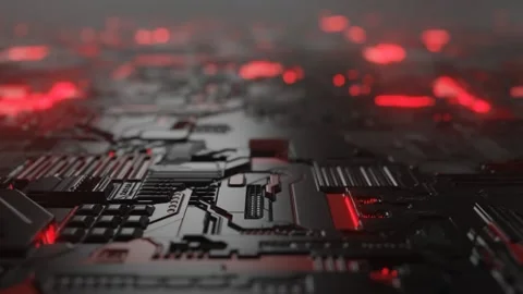 Circuit Pack - Side View Right to left - 1080p Stock Footage 203904040