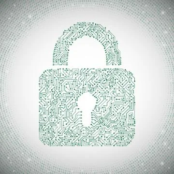 Circuit padlock. Stockillustratie