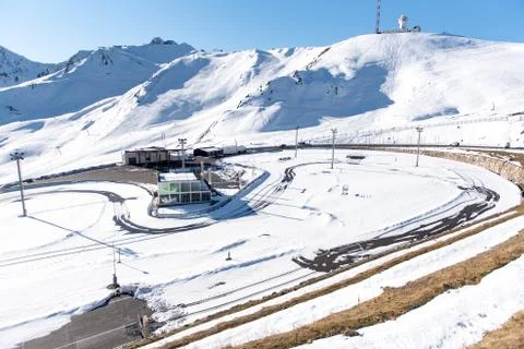 Circuit of the Pas de la Casa in Andorra. Stock Photos
