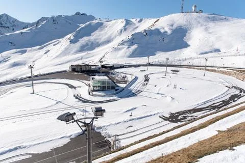 Circuit of the Pas de la Casa in Andorra. Stock Photos