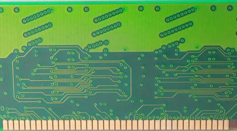 Circuit pattern on the RAM used for computers. Foto stock