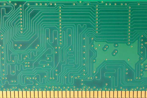 Circuit pattern on the RAM used for computers. Foto stock