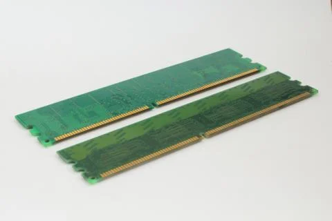 Circuit pattern on the RAM used for computers. Foto stock