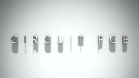 Circuit pcb 3D title animation with shadows on a white background Stock Footage 297215815