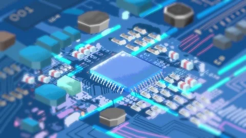 Circuit Power Board Animated - High Quality Stock Footage Stock Footage 310738612