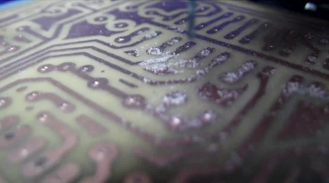 A circuit printed tfor technology Stock Footage 56980085