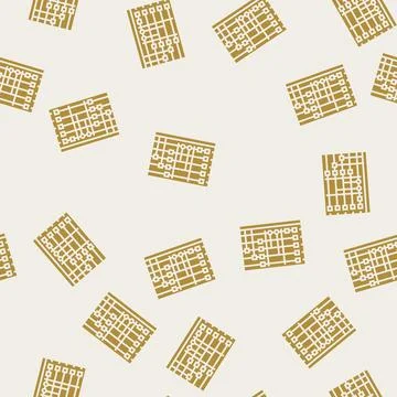 Circuit quantum technology glyph seamless pattern Stock Illustration