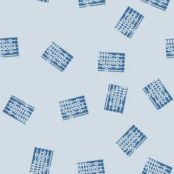 Circuit quantum technology glyph vector seamless pattern Stock Illustration