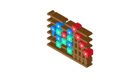 Circuit quantum technology isometric icon animation Stock Footage 327285831