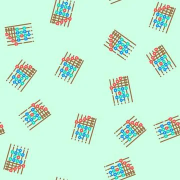 Circuit quantum technology vector seamless pattern Stock Illustration