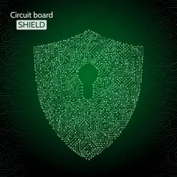 Circuit shield Stock Illustration
