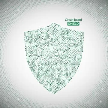 Circuit shield Stock Illustration