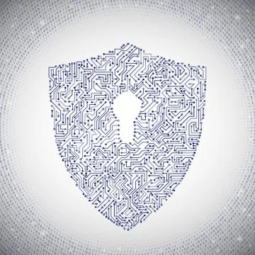 Circuit shield Stock Illustration