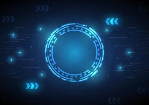 Circuit technology background with hi-tech digital Stock Illustration