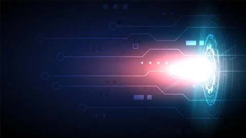 Circuit technology background with hi-tech digital Stock Illustration