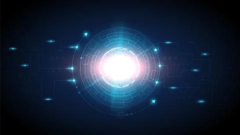 Circuit technology background with hi-tech digital Stock Illustration