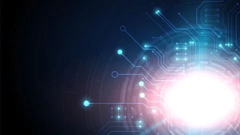 Circuit technology background with hi-tech digital Stock Illustration