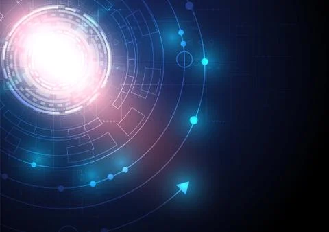 Circuit technology background with hi-tech digital Stock Illustration