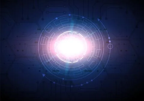 Circuit technology background with hi-tech digital Stock Illustration