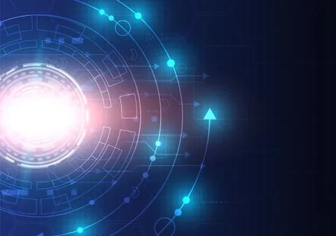 Circuit technology background with hi-tech digital Stock Illustration