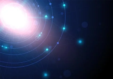 Circuit technology background with hi-tech digital Stock Illustration