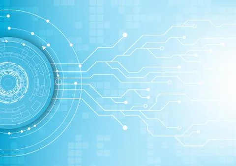 Circuit technology background with hi-tech digital Stock Illustration