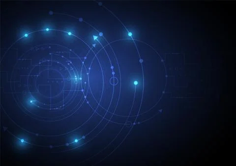 Circuit technology background with hi-tech digital Stock Illustration